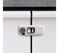 Sécurité Bébé Placard (Lot de 5) - Verrou de Sécurité Pivotant à 360° - Sans Perçage, Adhésif 3M, Bloque Porte pour Armoire, Tiroir & Réfrigérateur (Gris)