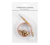 Europart 10029742 Thermocouple universel avec sécurité d'allumage thermoélectrique 600 mm avec adaptateurs pour cuisinière à gaz, four, barbecue à gaz, chauffage, chaudière à gaz, thermes, acier de