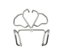 sécurité d'autoroute de Moto pour Suzuki V-Storm DL250 VStorm DL 250 Noir Et Argent Pare-Chocs Supérieur Inférieur Moteur Garde Autoroute Freeway Crash Bar(Silver)