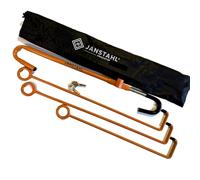 Sécurité de porte pour camping-car avec blocage du volant - Protection anti-effraction en acier pour Fiat Ducato, Jumper, Boxer, VW T5/T6, Sprinter - Envergure 150 à 180 cm avec sac