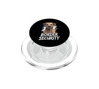 Sécurité des frontières - Papa, Chien, Maman, Amoureux du Border Terrier PopSockets PopGrip pour MagSafe