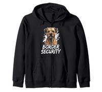 Sécurité des frontières - Papa, Chien, Maman, Amoureux du Border Terrier Sweat à Capuche