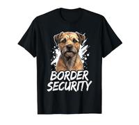 Sécurité des frontières - Papa, Chien, Maman, Amoureux du Border Terrier T-Shirt Graphique avec Valeur