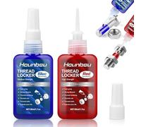 Sécurité des vis 50 + 50 ml, sécurité de vis moyenne et haute résistance, colle à vis pour vis, boulons et fixations, durcissement anaérobie - Empêche les desserrages et les fuites