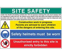 Sécurité du site - Travaux de construction en cours Panneau de sécurité rigide en PVC