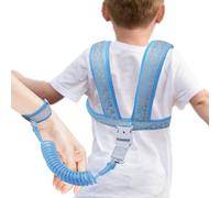 Sécurité Enfant Réglable - Sangle En Fil D'acier Inoxydable En PU Avec Clés De Poignet Verrouillables, Clip Pivotant À 360 °, Harnais De Marche Anti-perte, Système De Support D'épaule Sécurisé, Lien D