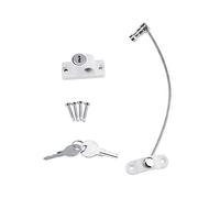 Sécurité Enfants Verrouillage de Fenêtre Enfant Tout-petits Preuve de Sécurité Porte Câble Serrures Restricteur Blanc Noir (Blanc)