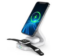 Sécurité et santé, conception en alliage d'aluminium à alignement rapide pour une recharge sans fil ergonomique 3 en 1, chargeur sans fil pliable