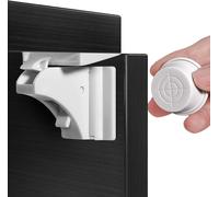 Sécurité Placard Bébé,Cabinet De Protection De L'enfance 12 Serrures + 3 Clés,Protection Du Tiroir De L'armoire De Verrouillage Pour L'enfant Sans Forage-Blanc