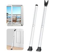 Securite porte d'entrée, 2 Pack Blanc Barre de Securite Porte Entree, Bloque Porte Coulissante, Poignee Porte Entree, Bloque Poignee de Porte, Barre de Sécurité de Porte
