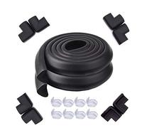 Sécurité pour bébé profing bord d'angle Garde Set - 2x2M de bébé Bumper Strip, 8 gardes Coin, 8 Coin clair Garde, Sécurité Mousse Bébé enfant en bas âge de protection pour enfants - Noir