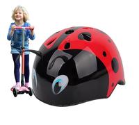 Sécurité pour enfants - Protection de tête 3D Ladybug pour enfants, ajustement confortable et réglable, housse légère et durable | Accessoire de revêtement amovible pour trottinettes, patinage sur r