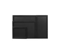 Securité Woody ardoise - Bois avec finition noir laqué - inclus: feutre-craie blanc et kit de montage -20x24cm Multicolore