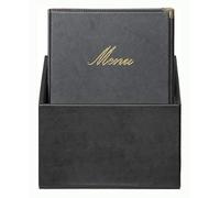 Securitprotège-Menu Simili Cuir de la Gamme Classique A4 (x20) Plus Box, 1 Double Insert Inclus avec Chaque Menu (présente 4 Pages A4)