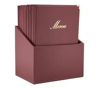 Securitprotège-menus Simili cuir de la Gamme Classique A4 (x20) Plus Box, 1 Double Insert Inclus avec Chaque menu (présente 4 Pages A4)