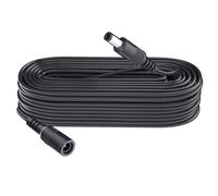 Security-01 Câble d'extension de 5 m, Prise 5,5 mm x 2,1 mm, DC 5 V 6 V 9 V 12 V 24 V pour caméra de vidéosurveillance, illuminateur Infrarouge, imprimante, Bande LED, Noir