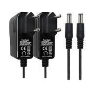 Security-01 Lot de 2 adaptateurs d'alimentation CA vers DC 12 V 1,5 A - Fiche 5,5 mm x 2,1 mm pour caméra de vidéosurveillance DVR LED String Light