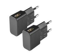 Security-01 Lot de 2 Chargeur USB 5V 1A 5W AC DC Adaptateur Secteur pour caméras IP, tablettes, lecteurs MP3, liseuses, Smartphones, Outils électriques, etc, Noir