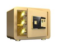Security Digital Lock. Box Single Walled Electronic Locking Wall Home/Office Use Cabinet Safe for ID Papers, A4 Documents, L,Gold B
