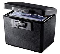 Security Fire File, 15-1/4"x12-1/8"x13-9/16", Black, Sold as 1 Each