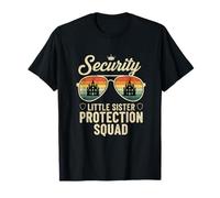 Security Little Sister Protection Squad Funny Big Brother T-Shirt