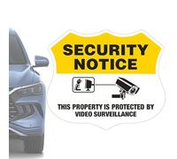 Security Notice Decals - Sticker vidéo Warning Sticker, Security Camera Warning Label, This Property Is Protected By Video Adhesive Labels, Video Recording In Progress Sticker For Window Door