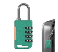 Security Padlock, Compact 4 Digit Combination, 3.15x1.77 Inches Lock with Zinc Build, Waterproof Alloy Shackle, Gym Locker with Tough Style, Luggage Guard for School Travel