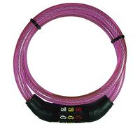 Security Plus 12027201 Antivol câble à Code avec Symboles pour vélo Rose
