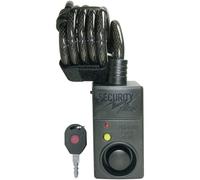 Security Plus Antivol en spirale avec alarme Noir Taille unique