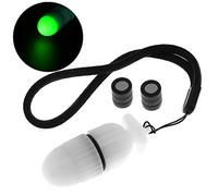 SecurityIng 1 lampe de signalisation stroboscopique sous l'eau - Lumière LED clignotante - Lumière de sécurité - 200 m - Durée de 200 heures - Avec batterie - Vert