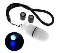 SecurityIng 1 lampe de signalisation stroboscopique sous-marine LED clignotante pour plongée de nuit - Faisceau de 200 m sous l'eau - Durée de 200 heures avec batterie - Bleu
