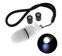 SecurityIng 1 x lampe stroboscopique sous-marine pour plongée sous-marine, marquage de nuit, lampe de sécurité LED lucioles, lumière de plongée sous-marine, 200 m de durée 200 heures, avec batterie