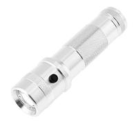 SecurityIng Lampe de poche LED 10 couleurs en 1 RVB en alliage d'aluminium multicolore Edison pour Noël, éclairage quotidien, camping, randonnée, chasse, pêche, randonnée, cadeaux (argent)