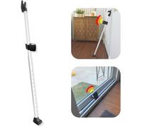 Securityman Barre de sécurité 2 en 1 avec alarme et butée de porte coulissante avec sirène d'alerte sonore de 120 dB - Fer durable et robuste, robuste sur la plupart des sols et fenêtres (protège