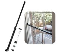 SECURITYMAN Barre de sécurité pour Porte coulissante - Sécurité Enfant et verrou Anti-Levage - s'adapte à la Plupart des Portes et fenêtres (48,3 à 129,5 cm) (Noir)