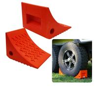 SECURITYMAN Lot de 2 Cales de Roue Robustes en Caoutchouc Solide, durables, antidérapantes, pour remorques de Bateau, Camping-Car, Camion, Camping-Car, parfaites sur Toutes Les Surfaces et par Tous