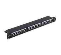 SecurityNET Panneau de brassage Cat6 UTP 24 ports RJ45 19" 1U avec guide-câbles CCAS-PA6-24UTP-O