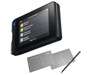 SecuX Portefeuille crypto W20C Plus avec plaques de phrase de graines en aluminium, Bluetooth, port de type C, écran tactile ; gérez Bitcoin, Ethereum, NFT et jetons en toute sécurité avec une