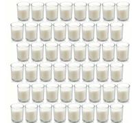 SECWL Coffret Cadeau de Bougies parfumées, 48 Bougies en Verre Blanches Non parfumées, très adaptées aux Coffrets Cadeaux et à la décoration de la Maison, pour Les Femmes
