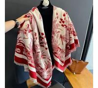 SECWL Écharpe d'hiver de Luxe en Cachemire pour Femme, châle Chaud, épais et Doux, écharpe à Pompons