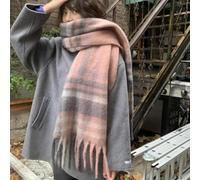 SECWL Écharpe d'hiver en Cachemire Doux et Multi-Styles, Longue écharpe Chaude à Pompon, châles épais en Mohair pour Femmes et Filles