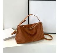 SECWL Sac à bandoulière en Daim pour Femme Sac à bandoulière réglable avec Poche intérieure Sac à Main à Fermeture éclair Sac à Main décontracté