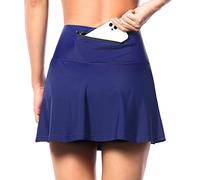 SECXEO Jupe de Vélo pour Femme avec 5D Gel Rembourré Séchage Rapid Respirant élastique Shorts de Cyclisme Absorption des Chocs Cuissard Cycliste(Size:M,Color:Bleu)