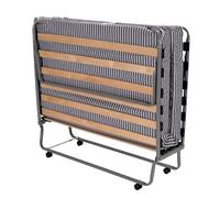 SEDAC Lit Pliant 120 cm Luxe - Lit d’Appoint ou Régulier Adulte, Mousse Confort, Structure Acier Renforcé, Pliable Compact avec roulettes