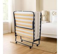 SEDAC Lit Pliant 90 cm Haute densité - Lit d’Appoint ou Régulier Adulte, Mousse Confort, Structure Acier Renforcé, Pliable Compact avec roulettes