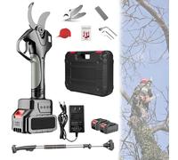 SEDAMORALLY Sécateur électrique sans Fil sans balais 21 V reable alimenté par Batterie au Lithium sécateur de diamètre de Coupe avec poignée Extensible De 2,15M Cadeau pour Papa