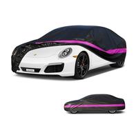 Sedan/Coupe Car Cover Waterproof All Weather, Outdoor Full Exterior Cover for Automobiles, Rain Snow Sun UV Protection, Fit Audi TT, BMW Z4, Porsche Boxster 718, Toyota 86 etc, Size 165x67x57 inch