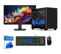 Sedatech Pack Mini-PC Gamer Watercooling ITX • AMD Ryzen 5 5500 • RTX4060 • 16Go RAM • 1To SSD M.2 • Windows 11 • Moniteur 24'' Noir G