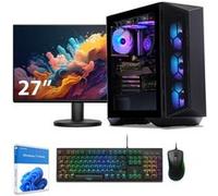 Sedatech Pack PC Gamer Advanced Watercooling ATX Compact • AMD Ryzen 7 9700X • RTX4060Ti • 32Go DDR5 • 2To SSD M.2 • Windows 11 • Moniteur 27'' Noir G