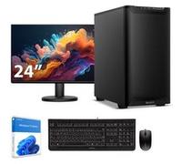 Pack Workstation Quiet + Airflow . AMD Ryzen 9 9900X . Radeon Vega . 128Go DDR5 . 4To SSD M.2 . Windows 11 . Moniteur 24''